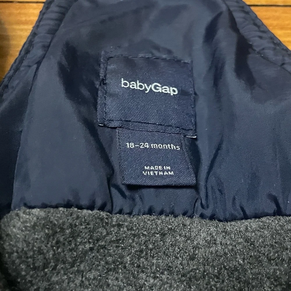 GAP Navy Puffer Jacket with Navy Snow Overalls Size 18-24 Months